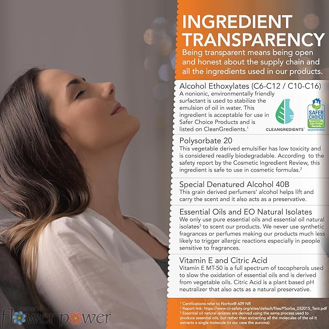 Air Freshener Spray - Odor Eliminator w/Essential Oils - Home, Car & Fabric - Cruelty Free & Vegan - 2 - Citrus & Spice - 2 x 4 fl oz