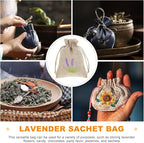 Homoyoyo 10pcs Empty Sachet Bags Drawstring Lavender Flowers Bags Dried Lavender Scented Pouches 10 * 14cm