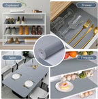 Shelf and Drawer Liner, Kitchen Cabinet Liners Non-Adhesive Thick Non-Slip Waterproof Washable Fragrant Mats Protect Dresser Shelves Cupboard Bathroom Cabinets, Gray, 18 in X 20 FT