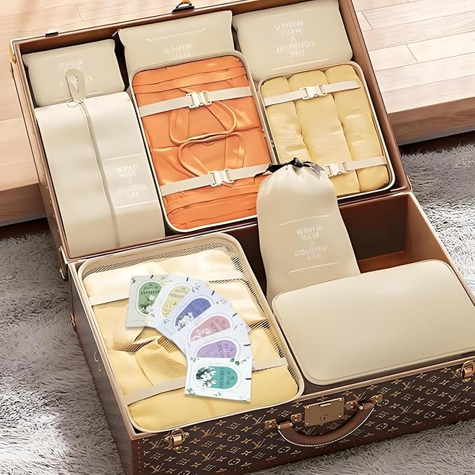 12 Packs Fragrance Bags with Hanging Strings, Air Freshener Deodorizer for Closet and Drawer,6 Scents Option- Lavender,Magnolia,Jasmine,Rose,Osmanthus,Gardenia (Osmanthus)