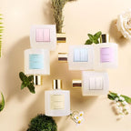 COCORRÍNA Reed Diffuser - Wild Mint & Eucalyptus 6.7 Fl.oz Reed Diffuser Set with Sticks & Preserved Baby's Breath, Reed Diffuser for Home Bathroom Shelf Decor