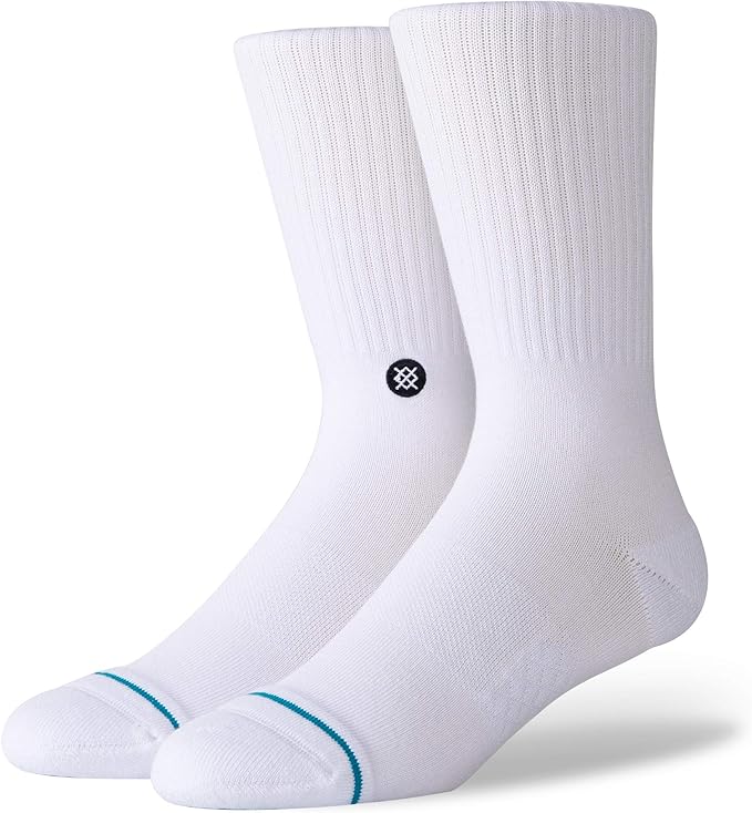 Stance Icon Classic Casual Crew Socks 3-Pack, Cotton Blend and Cushioning Arch Support