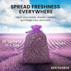 10 Lavender Sachet Bags, Fully Stuffed Scented Sachets with Hanger Hooks, Perfect for Closets, Drawers, Cars, Gym Bags, or Anyplace That Needs to Smell Better