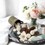 2 Boxes of White Potpourri Bowl Filler Decorative Scented Mixed Dried Flower Vase Filler for Home Decoration (White)