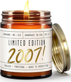 18th Birthday Gifts for Girls - 'Limited Edition 2007' Soy Candle, w/Champagne on Ice I 18 Birthday Gifts for Women I 18th Gift for Her Ideas I 9oz Reusable Jar, 50Hr Burn, Made in USA