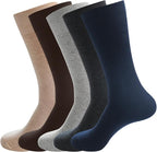 Men's Dress Socks 5 Pairs Mens Cotton Calf Business Formal Socks Soft Breathable Athletic Long Crew Casual Socks