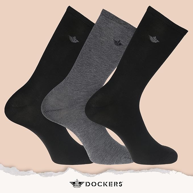 DOCKERS Men's Performance Socks - 3-Pairs and 6-Pairs Athletic and Dress Crew Socks for Men