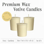 Mister Candle Spring/Summer Votive Collection Handmade Scented Votive Candles Bulk, Small Candles with Premium Wax & Essential Oils, 15 Hour Burn Time, Made in USA, (Set of 9, Gardenia)
