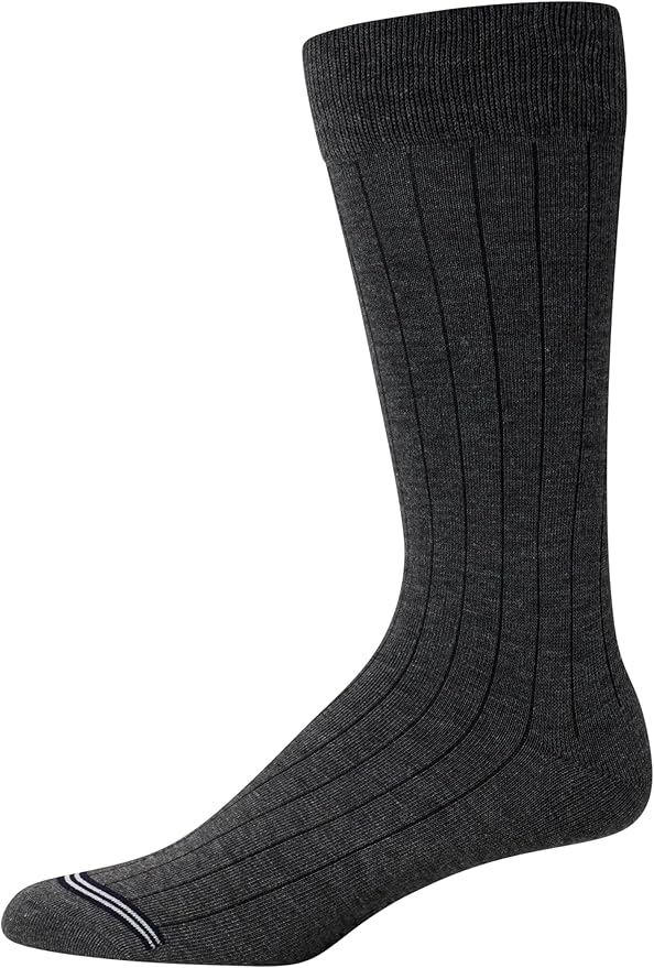Nautica Mens Dress Socks - 10 Pack Breathable Stretch Crew-Length Work Socks for Men for Business Formal Wear (Sizes: 6-12.5)