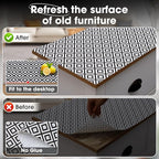Drawer and Shelf Liner, Non-Slip Kitchen Cabinet Liners Non-Adhesive Thick Strong Grip Waterproof Washable Mats Protect Dresser Shelves Cupboard Bathroom Cabinets, Black & White, 24 in X 30 FT