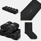 VRD Men’s Dress Socks, Bamboo 5-Pack Mens Socks, Mid Calf Length, Crew Socks Gift for Men Shoe Size 8-13