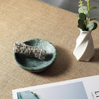 Koville Natural Green Marble Incense Holder, Upgraded 6" Incense Holders for Sticks, Sturdy Incense Burner Ash Catcher, Ideal for Meditation, Relaxing, Easy to Clean