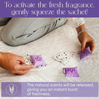 Lamiale Croatian Lavender 10 Scented Sachets for Drawers and Closets – Handmade Sachets, Natural Air Freshener, Moth Repellent, Ideal Gift for Her, Valentine's Day, Housewarming, Mother's Day.