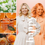 PartyLite Happy Scented Room Spray, 100mL, with Notes of Madagascar Mandarin and Orange Peel, Part of The Mood Collection, Citrus & Floral, Perfect for Gifting