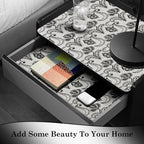 Drawer and Shelf Liner, Non-Slip Kitchen Cabinet Liners Non-Adhesive Thick Strong Grip Waterproof Washable Mats Protect Dresser Shelves Cupboard Bathroom Cabinets, Boho: Floral, 12 in X 20 FT
