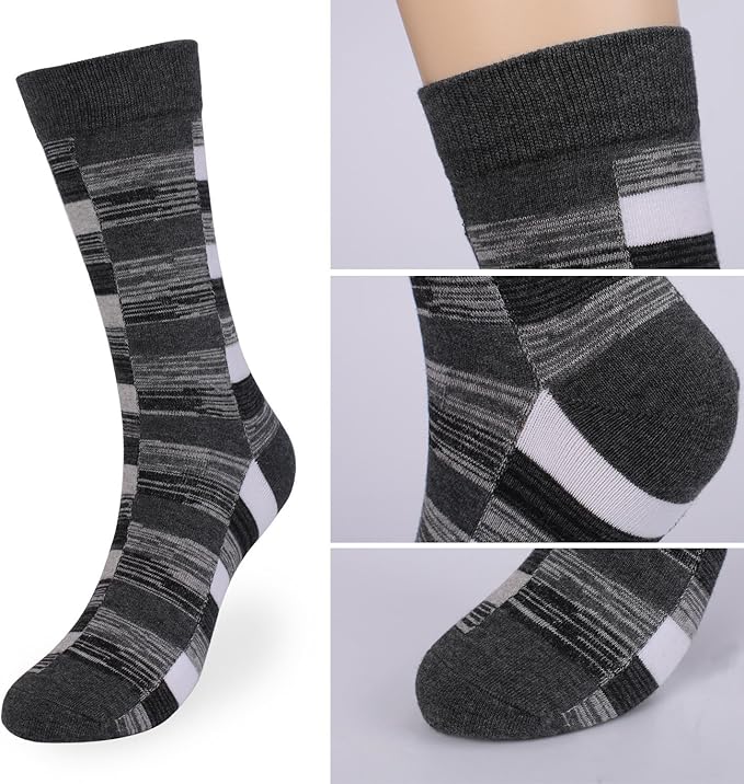 DRASEX Men's Dress Socks Funky Colorful Pattern Cotton Novelty Casual Crew Socks