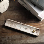 Koville Italian Natural Marble Incense Holder, Incense Holders for Sticks, Incense Burner Holder, Ideal for Meditation and Relaxing, Easy to Clean(Palissandro Classico)
