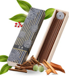 Hasegawa Hyakurakuko Premium Japanese Sandalwood Incense - Long Type, 40 Sticks with Aluminum Holder, 20-30 Min Burn Time, Made in Japan 線香 百楽香 (Agarwood)