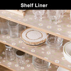 Cooyes Shelf Liner – Premium Non-Adhesive Cabinet & Drawer Liner for Kitchen – Waterproof Shelf Paper with Modern Pattern – Durable EVA Cabinet Mat – Easy to Cut