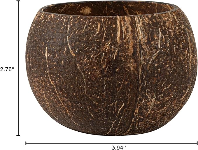 Restaurantware-Coco Casa 3.9 x 2.8 Inch Coconut Shell Candles, 10 Hand Poured Coconut Bowl Candles - Lavender Fragrance, Double Wax Blend, Soy Wax Scented Candle, Wooden Wick