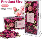 STRN Natural Dried Rose Flower Sachets (2-Pack), Potpourri Vase Filler Long-Lasting Fragrance Potpourri Bags for Closet, Drawer, Car & Home, Reusable Scented Sachet Gift Set