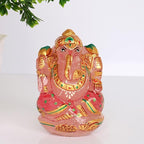 REAL-GEMS Lord Ganesha Figurines Handmade Rose Quartz Gemstone Decorative Statue Modern Home Table Decor Gifts Approximately 1280 Ct.…