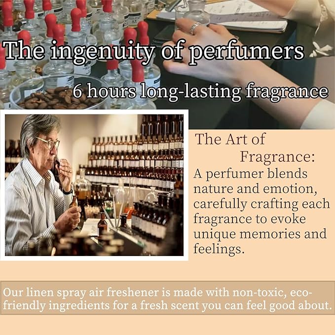 2-Pack Linen Spray Set – Ocean & Sandalwood Room & Fabric Spray for Pillows, Sheets, and Home Fragrance with Natural Plant Extracts and Essential Oils