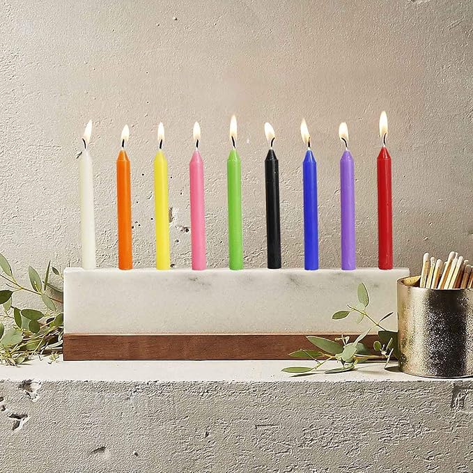 100 pcs Spells Chime Candles Unscented Assorted Colors Mini Taper Candles | 4" Tall x 1/2" Diameter | Great for Casting Chimes, Rituals, Spells