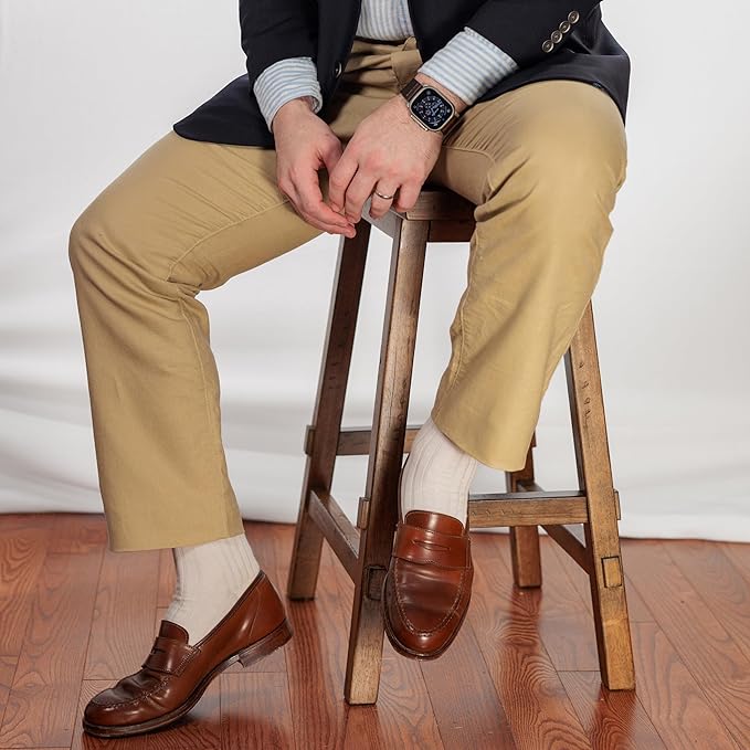 Cotton Dress Socks for Men – Comfortable Men’s Executive Socks – Classic Mid-Calf Dress Socks by Boardroom Socks