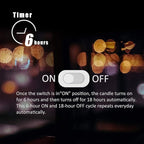 12 Flameless Votive Tealight Candles with 6-hour Daily Cycle Time Flickering Battery Operated Electric Electronic LED Tea Lights, Christmas Décor Xmas Lighting Wedding Party Decorations Batteries Incl