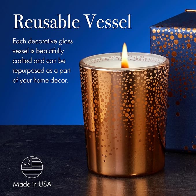LAFCO New York Votive Trio Set - Absinthe Plum, Woodland Spruce, White Maple Bourbon - 1.9 oz Each - 60-Hour Burn Time - Reusable, Decorative Glass Vessel - Made in The USA