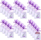 Lavender Sachet Bags Empty, 25 Pack Purple Gauze Ribbons Organza Gauze Favor Bags Sacks for Lavender, Spice(Light Purple)