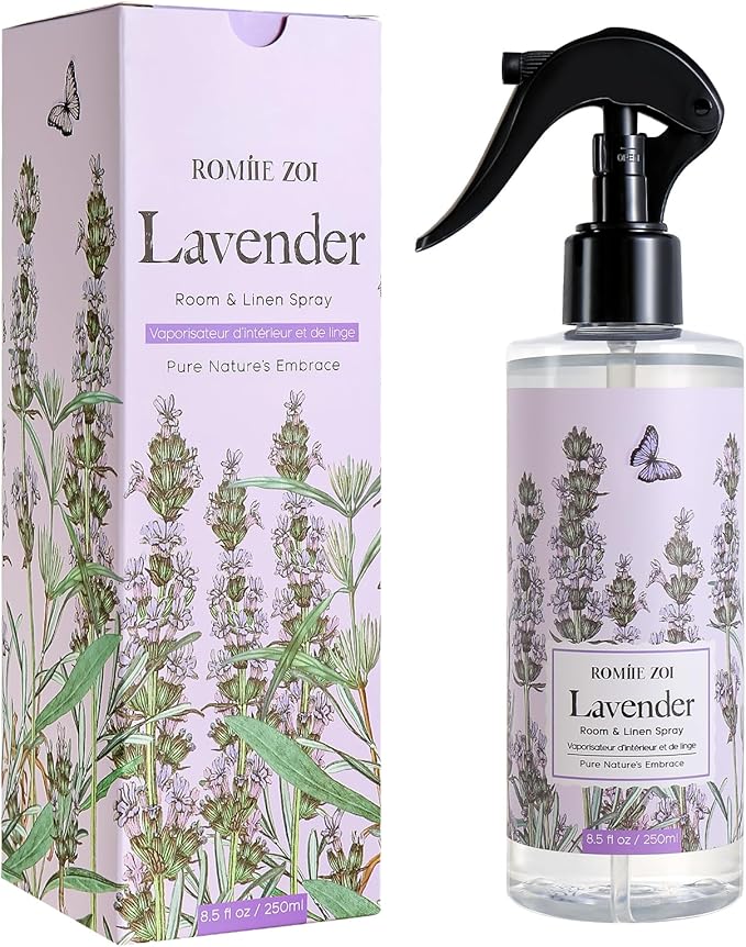 Linen & Room Air Freshener Spray Room Mist, with Natural Plant Extract, Lavender Scent, 8.5 FL OZ.