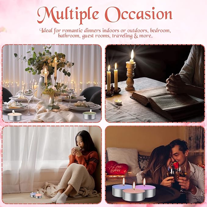 108 Pcs Scented Tea Lights Candles Mini Scented Tealight Candles Bulk for Burning Approximately 4 Hours Time(Mix)