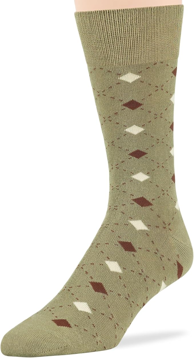 7BigStars Mens Dress Socks – 4 Pack Bamboo Crew Fit, Solid or Patterned, Thin Seamless Breathable Business