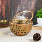 Hand Hammered Charcoal Resin Cone Incense Burner for Bohemian Boho Décor, Meditation Spiritual Yoga Décor, Vintage Antique Décor, New House Warming Gifts for Mom’s, Women, Men!