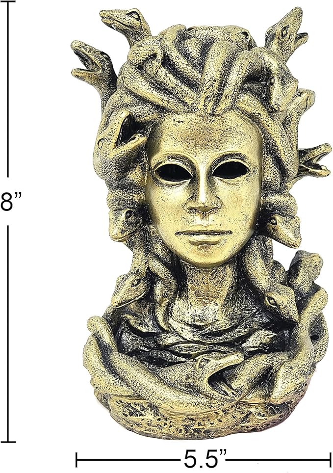 New Age Imports, Inc. - MEDUSA Backflow Incense & Cone Burner Waterfall Effect -Backflow Incense Burner: Elevate Your Space with Serenity in Motion-Mesmerizing Waterfall Smoke Effect (MEDUSA-BFL-44)