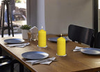BOLSIUS 8 Yellow Pillar Candles - 2.75 x 5 Inches - Premium European Quality - Individually Wrapped - 43 Hours Burn Time - Dripless & Smokeless - Unscented Dinner, Wedding, Party, & Restaurant Candles
