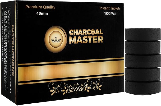 Coal Instant Light – Incense Instant Coal Disks – Coal Tablets – Charcoal Disks – Set of 10 Coal Rolls – 40 mm Quick Light Charcoal Briquettes – Natural Coal Disks – Slow Burn and Low Smoke (600)