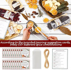 Loopeer 9 Pack Potpourri Simmer Kit 645g DIY Christmas Stovetop Potpourri with Card Transparent Bag Tag Xmas Scent Winter Stovetop Simmering Ingredients for Home Fragrance Housewarming Hostess Gift