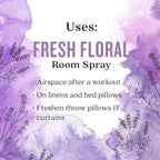 Aura Cacia Fresh Floral Room Spray 8 Fl. oz. - Light Aroma, No Synthetic Fragrances