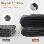 Wool Socks Mens - Extra Thick Winter Warm Merino Thermal Socks for Men