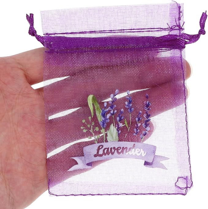ABOOFAN 20pcs Drawstring Lavender Sachet Bags Pouches for Dried Lavender Fragrance Storage and Jewelry Organizing Versatile Empty Sachets for Home Use