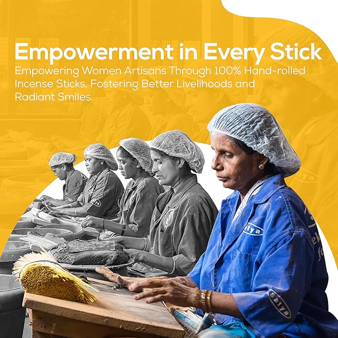 Satya Sandalwood Incense Sticks 250 gm Pack, Nagchampa Scent, Includes Raajsee Incense Holder