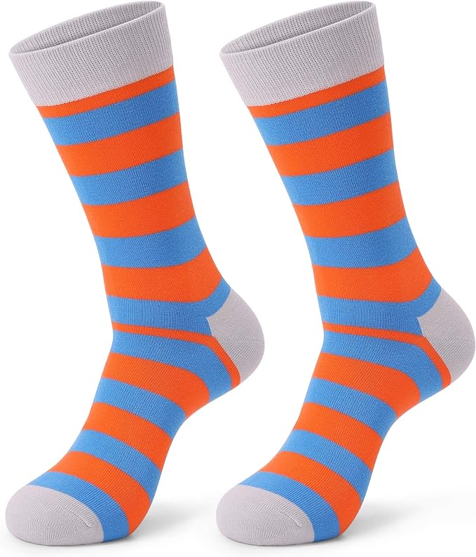HHX YONLEE Dress Socks 5/6/10 Pairs Crew Argyle Colorful Cotton Novelty Casual Happy Fun