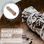 Danilovo Smudging Kit – 5 Palo Santo Sticks, 1 White Sage Smudge Stick and 50 pcs Beeswax Taper Candles Set for Meditation, Cleansing, and Spiritual Practices, Handcrafted, Eco-Friendly