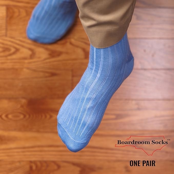 Cotton Dress Socks for Men – Comfortable Men’s Executive Socks – Classic Mid-Calf Dress Socks by Boardroom Socks