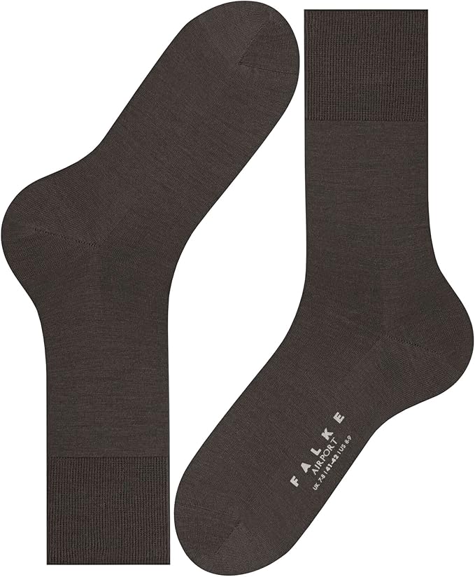 FALKE Men's Airport Dress Socks, Premium Merino Wool Cotton Blend, Sustainable Luxury, Eco-Friendly Business Casual, 1 Pair