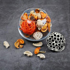Qingbei Rina Fall Potpourri Bags,Burnt Orange Scented Potpourri Bowl Filler,Thanksgiving Decorative Dried Flower,Home Fragrance, Harvest Autumn Bathroom Decor,10 oz