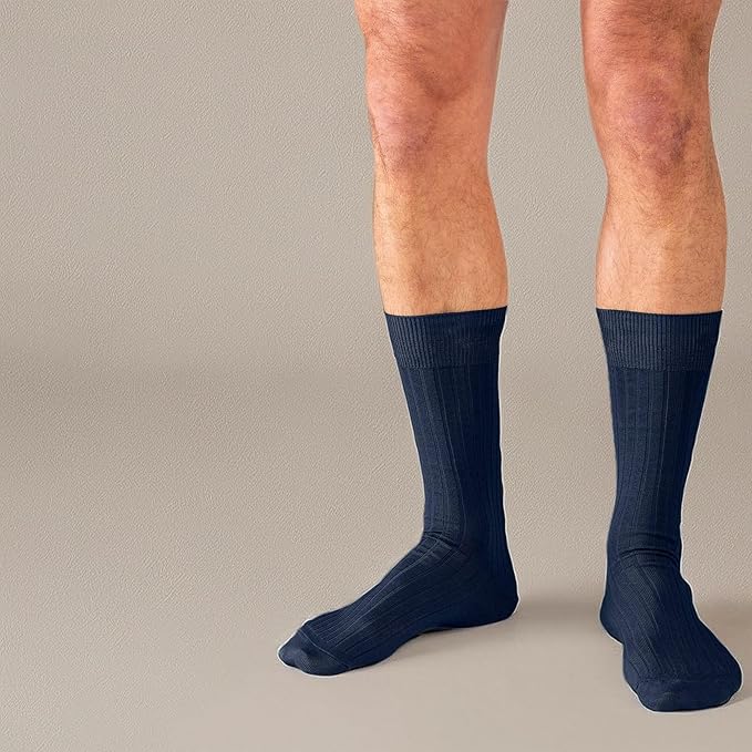 Cotton Dress Socks for Men – Comfortable Men’s Executive Socks – Classic Mid-Calf Dress Socks by Boardroom Socks